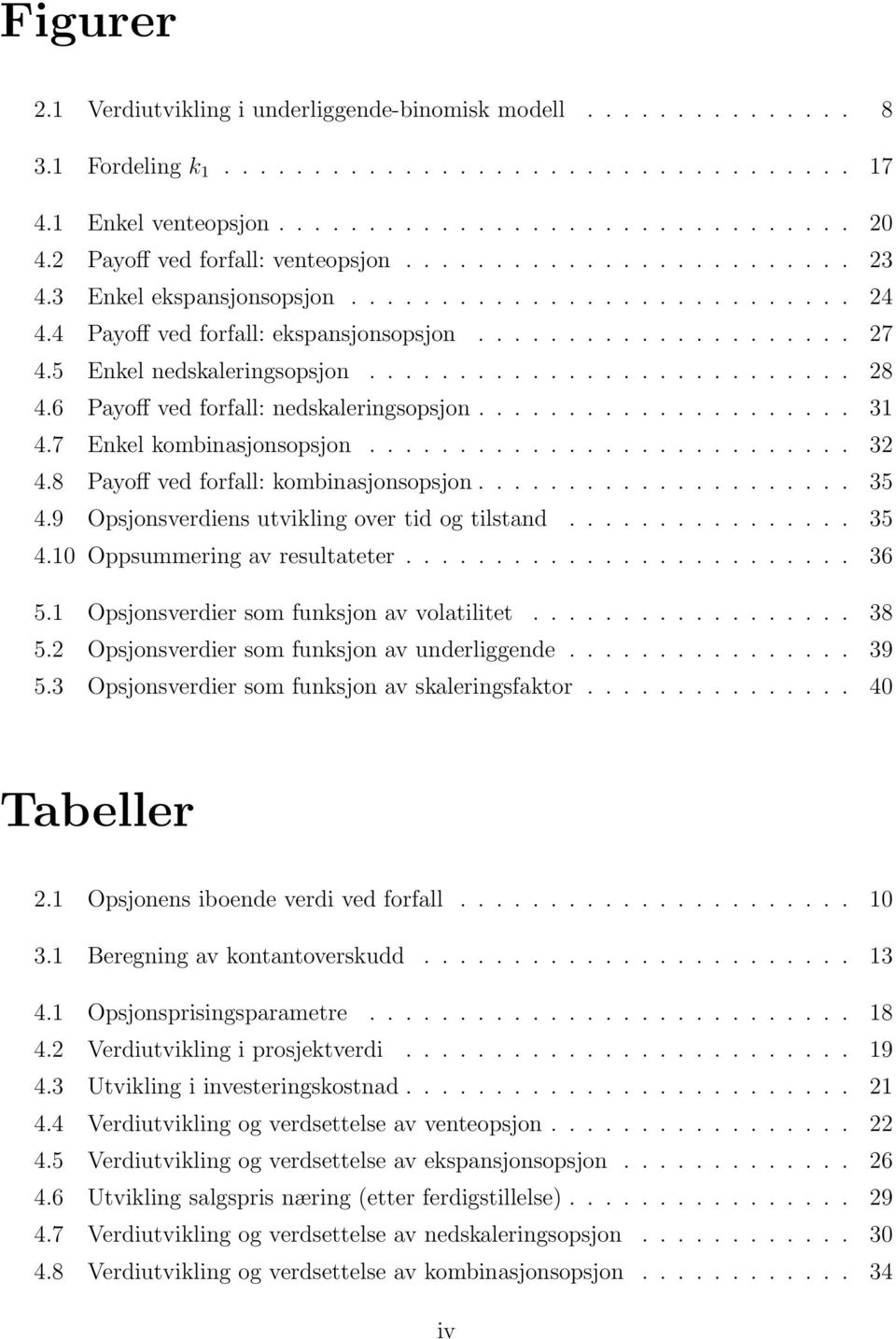 5 Enkel nedskaleringsopsjon........................... 28 4.6 Payoff ved forfall: nedskaleringsopsjon..................... 31 4.7 Enkel kombinasjonsopsjon........................... 32 4.