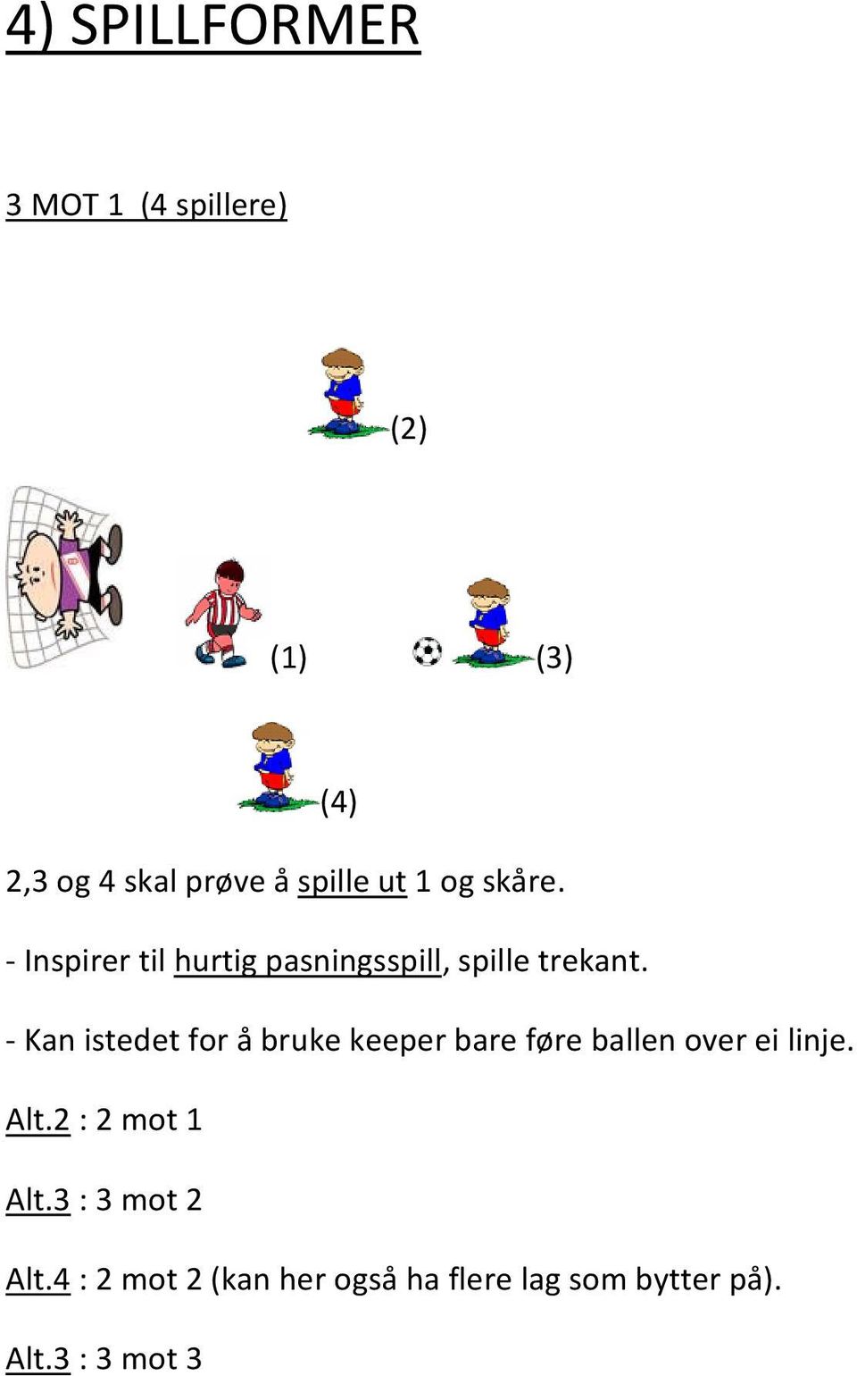 Kan istedet for å bruke keeper bare føre ballen over ei linje. Alt.