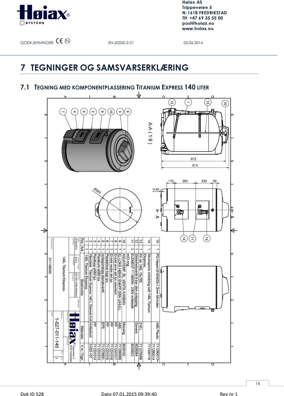 1 TEGNING MED