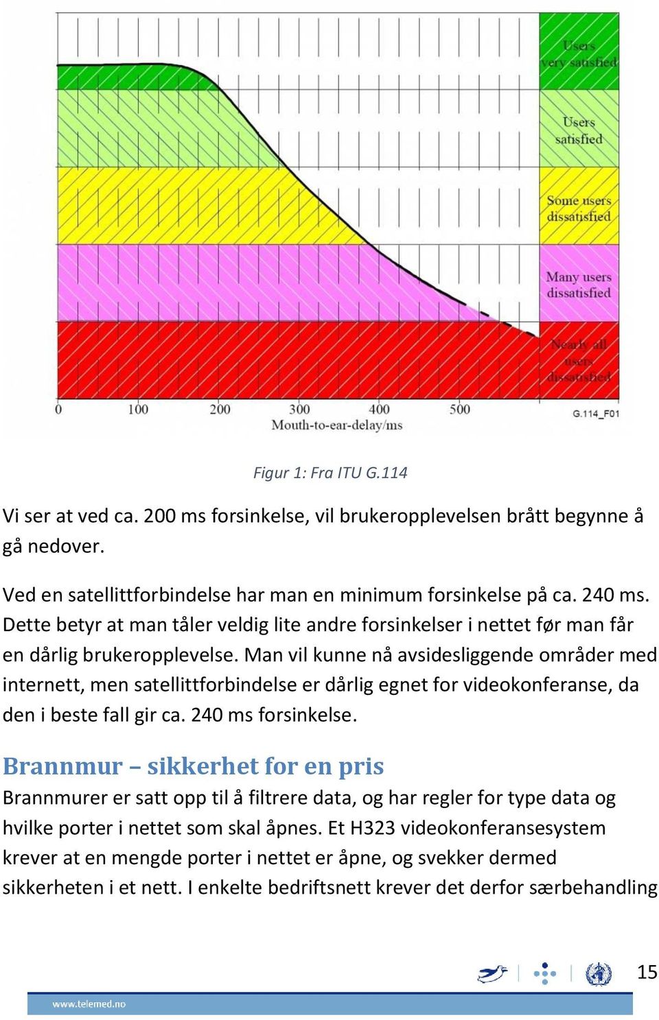 Man vil kunne nå avsidesliggende områder med internett, men satellittforbindelse er dårlig egnet for videokonferanse, da den i beste fall gir ca. 240 ms forsinkelse.