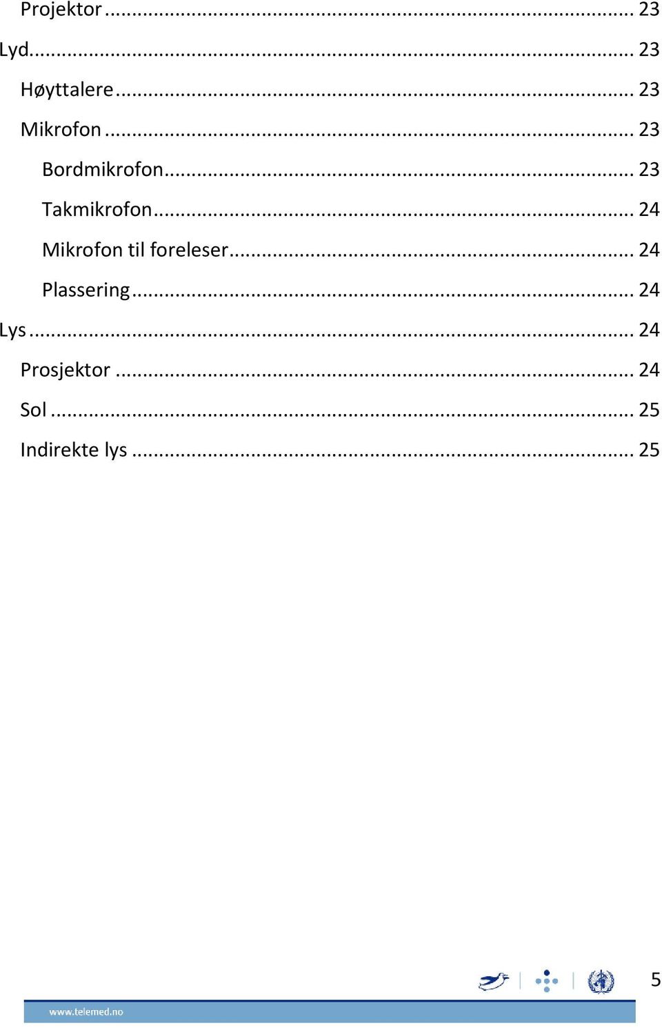 .. 24 Mikrofon til foreleser... 24 Plassering.