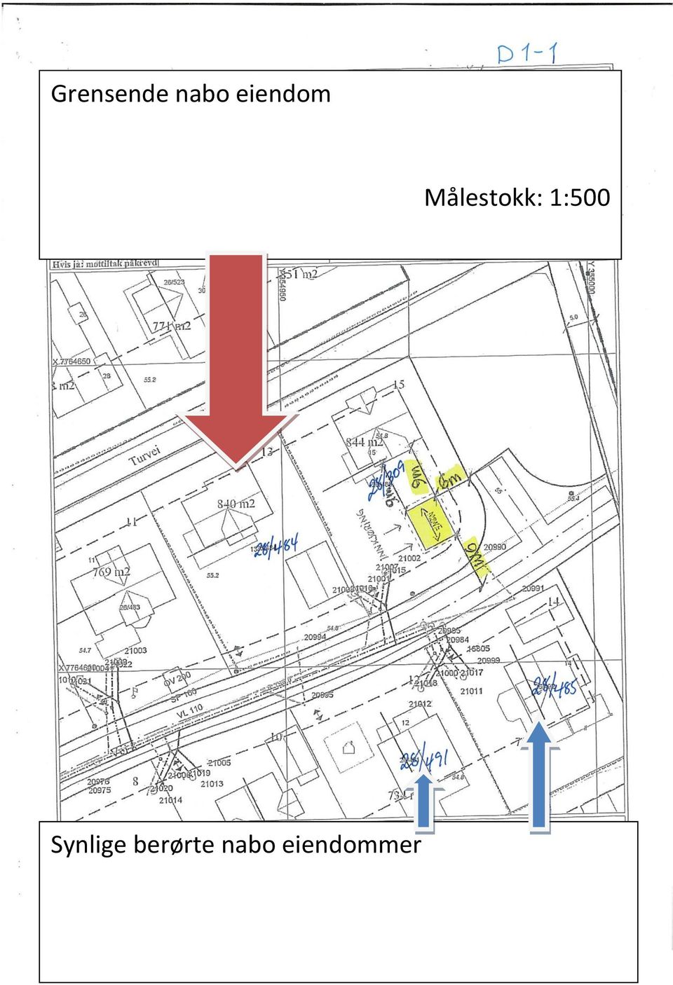 Målestokk: 1:500