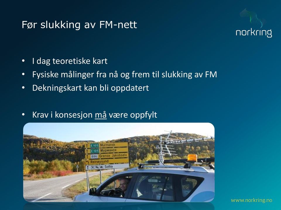 og frem til slukking av FM Dekningskart