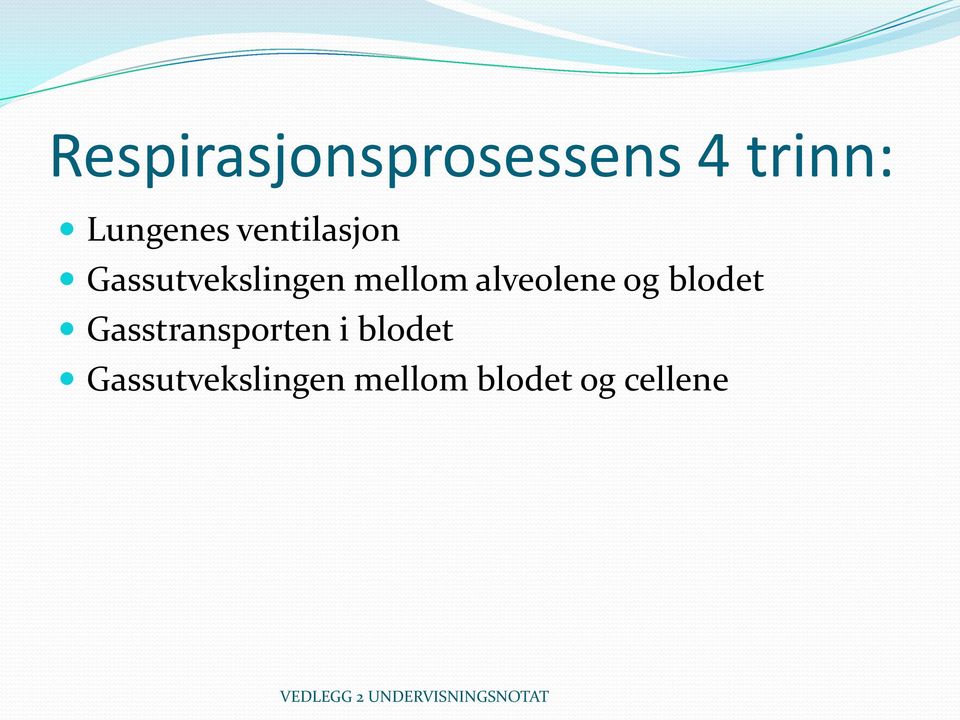 alveolene og blodet Gasstransporten i