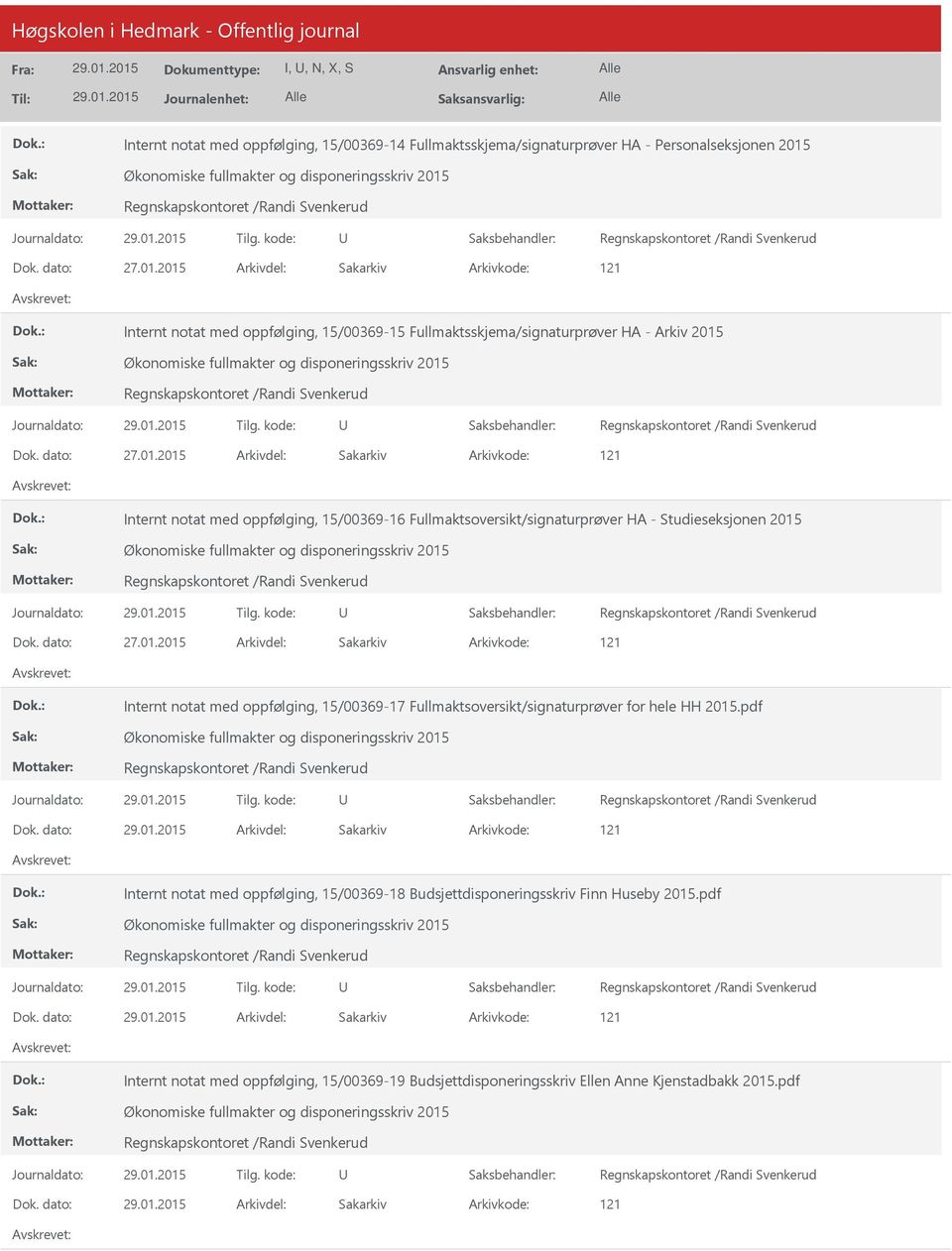 oppfølging, 15/00369-17 Fullmaktsoversikt/signaturprøver for hele HH 2015.pdf Dok.