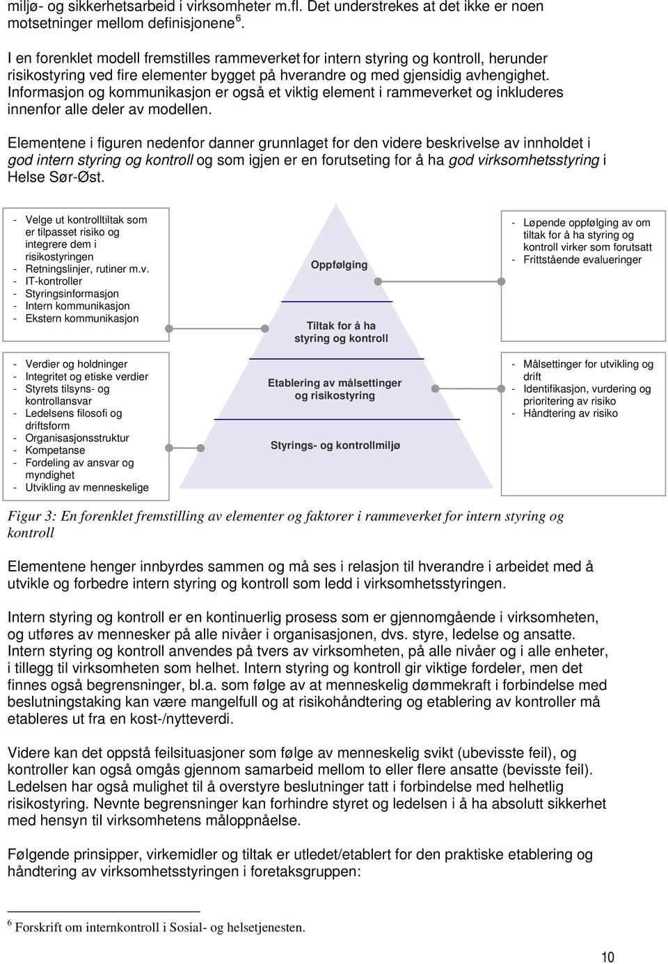 Informasjon og kommunikasjon er også et viktig element i rammeverket og inkluderes innenfor alle deler av modellen.