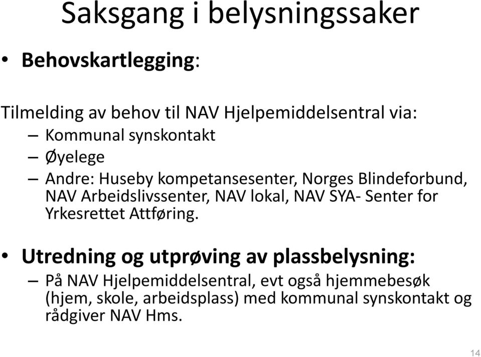 NAV lokal, NAV SYA- Senter for Yrkesrettet Attføring.