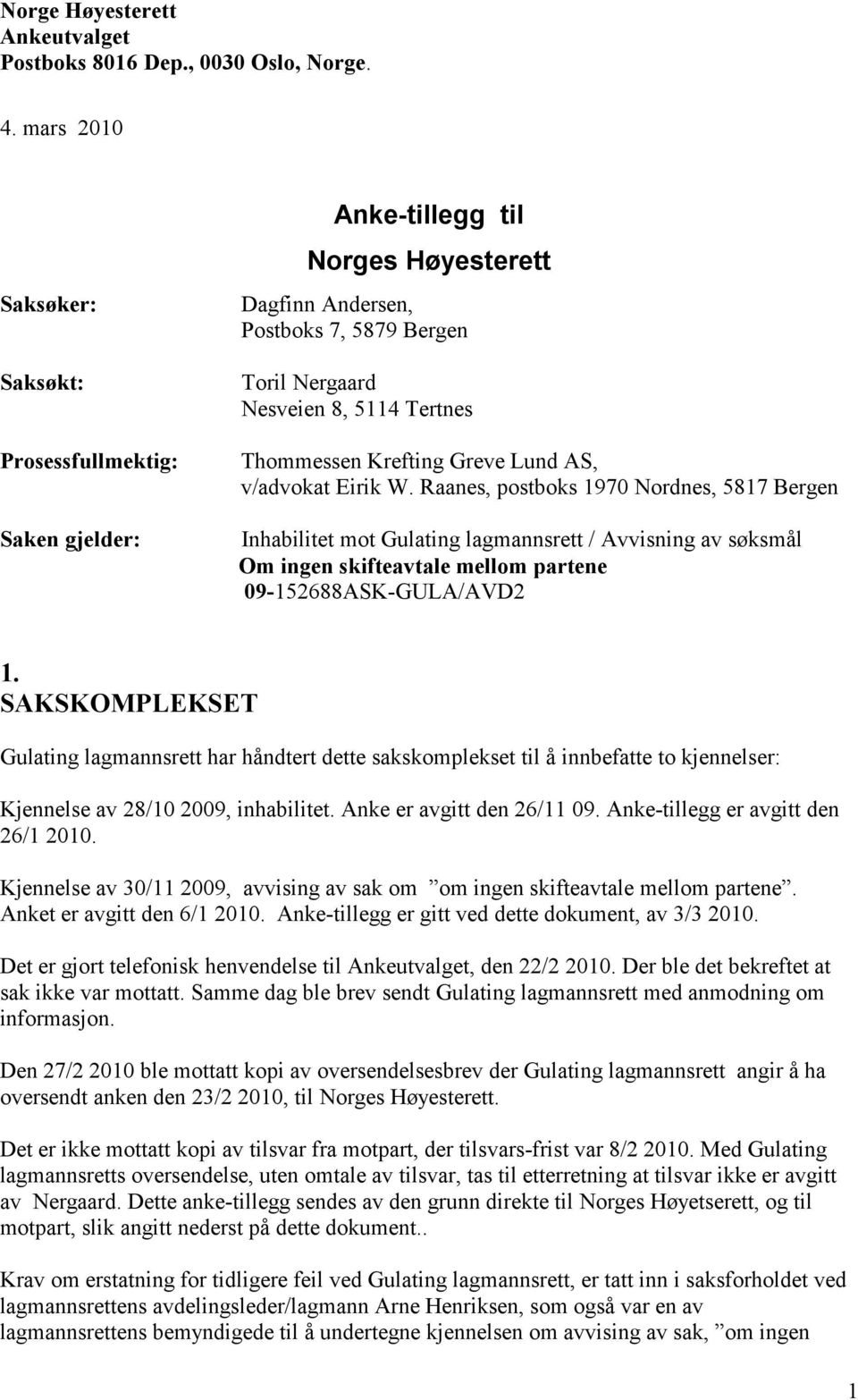 Anke-tillegg til Norges Høyesterett - PDF Gratis nedlasting