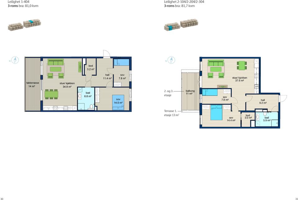 7 m² 4 s takterrasse m² 14 m² 34.8 m² 6.8 m² 11.4 m² 7.8 m² 14.0 m² 2.