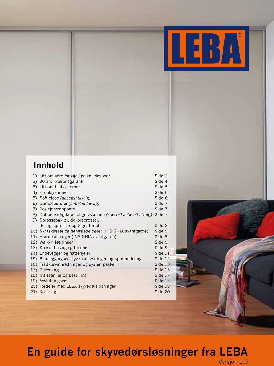 En guide for skyvedørsløsninger fra LEBA Versjon PDF Gratis nedlasting