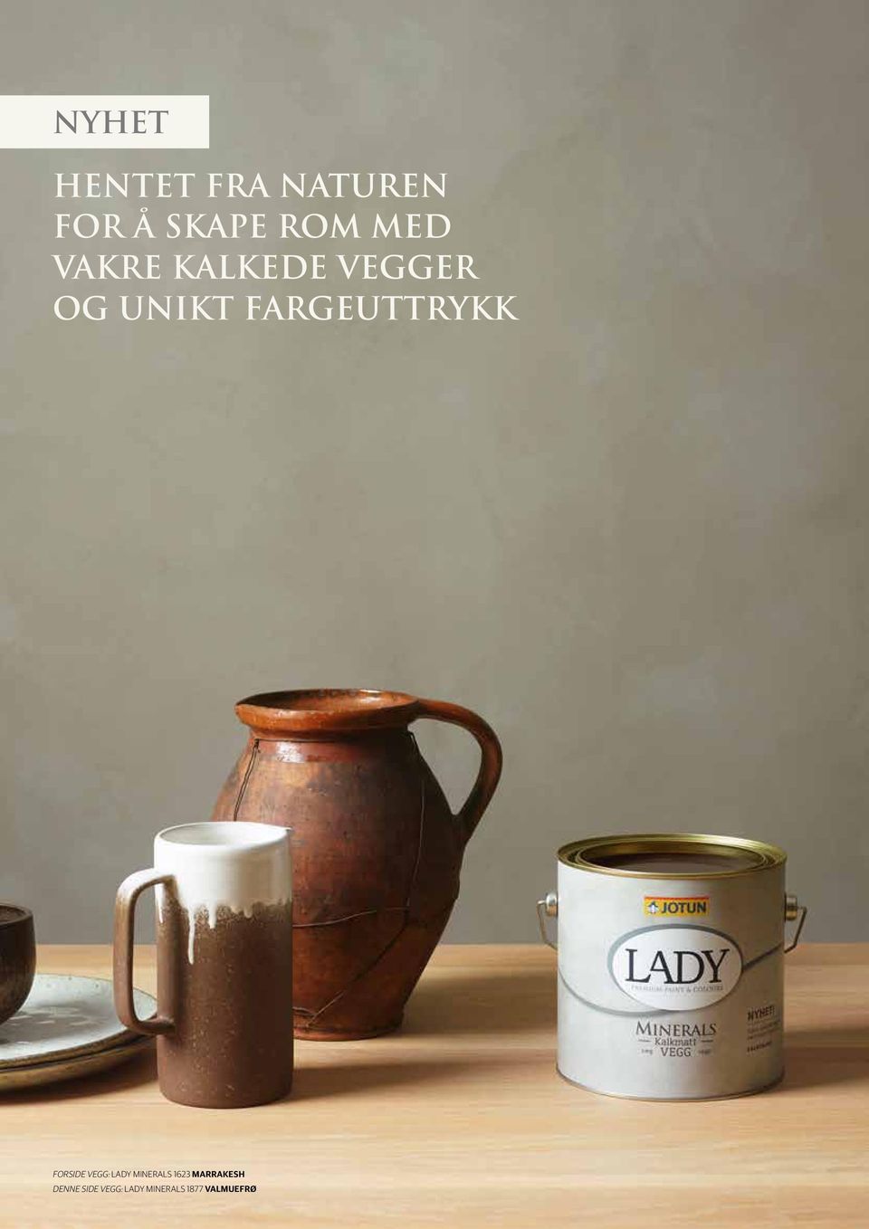 FARGEUTTRYKK FORSIDE VEGG: LADY 1623