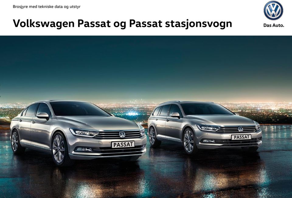 Brosjyre med tekniske data og utstyr. Volkswagen Passat og Passat  stasjonsvogn - PDF Gratis nedlasting