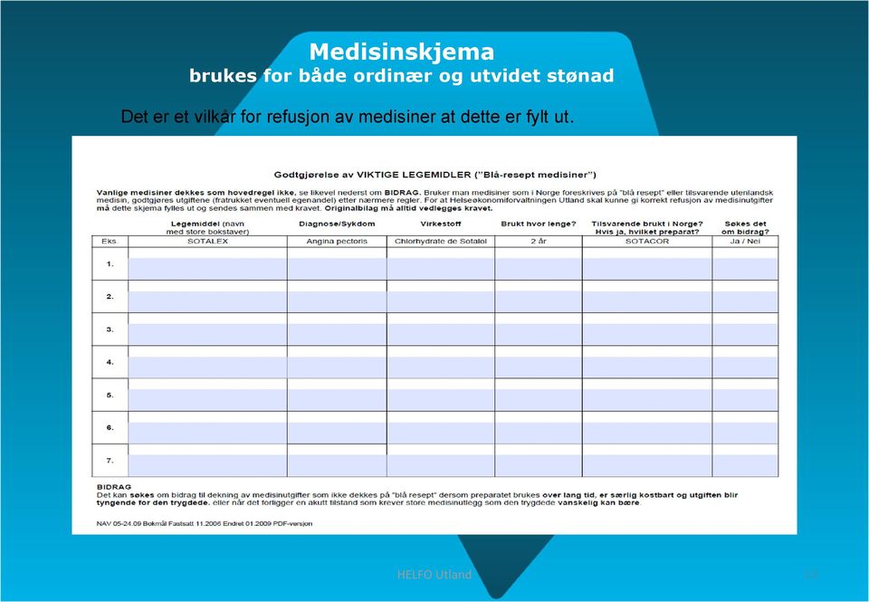 et vilkår for refusjon av