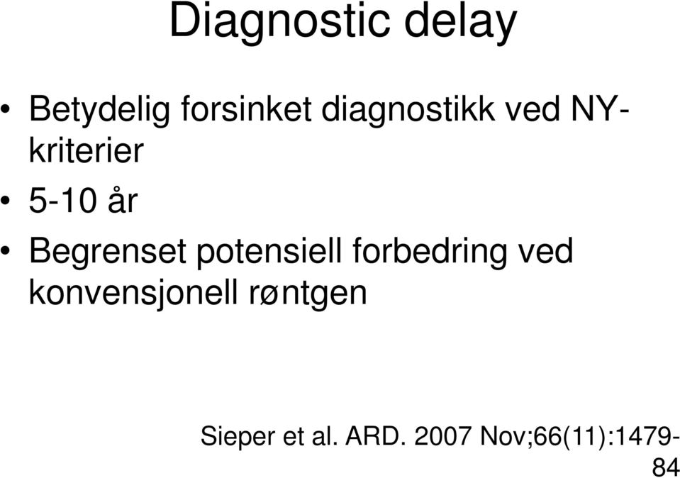 Begrenset potensiell forbedring ved