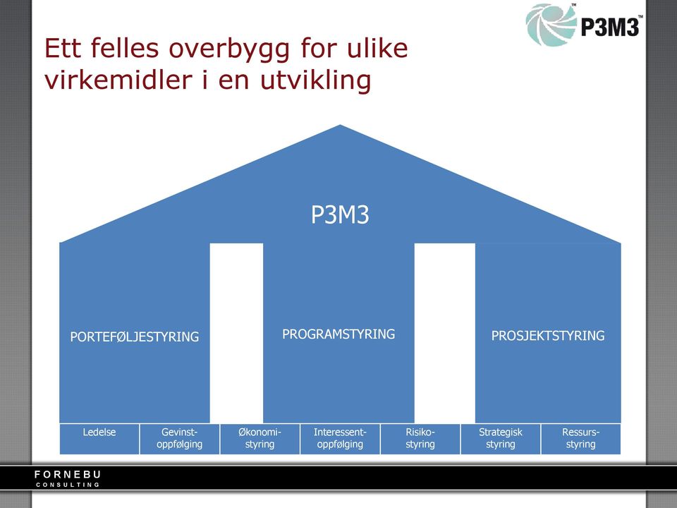 PROSJEKTSTYRING Ledelse Gevinstoppfølging