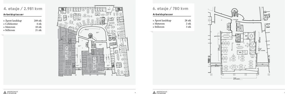 Cellekontor Møterom Stillerom 209 stk 4 stk 10 stk 21