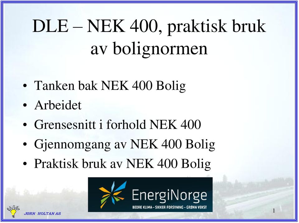 DLE NEK 400, praktisk bruk av bolignormen - PDF Gratis nedlasting