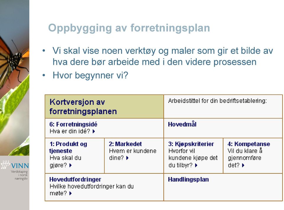 bilde av hva dere bør arbeide med i