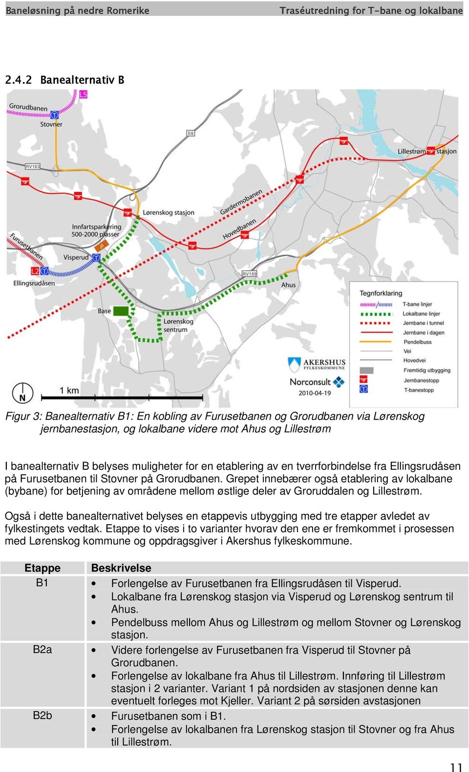 Grepet innebærer også etablering av lokalbane (bybane) for betjening av områdene mellom østlige deler av Groruddalen og Lillestrøm.