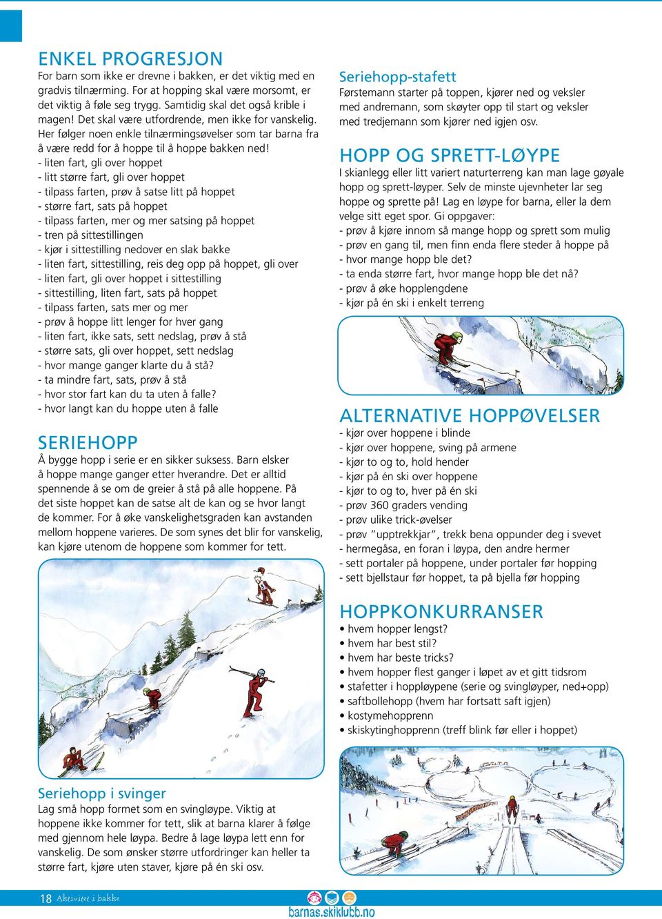 I norskfaget kan lærerne gi skirelaterte oppgaver. Temaet er godt representert i norske lesebøker, og vi har dokumentar- og skjønnlitteratur som er både rik og lesverdig.