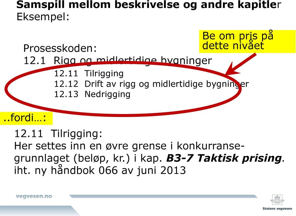 12 Drift av rigg og midlertidige bygninger 12.13 Nedrigging..fordi : 12.