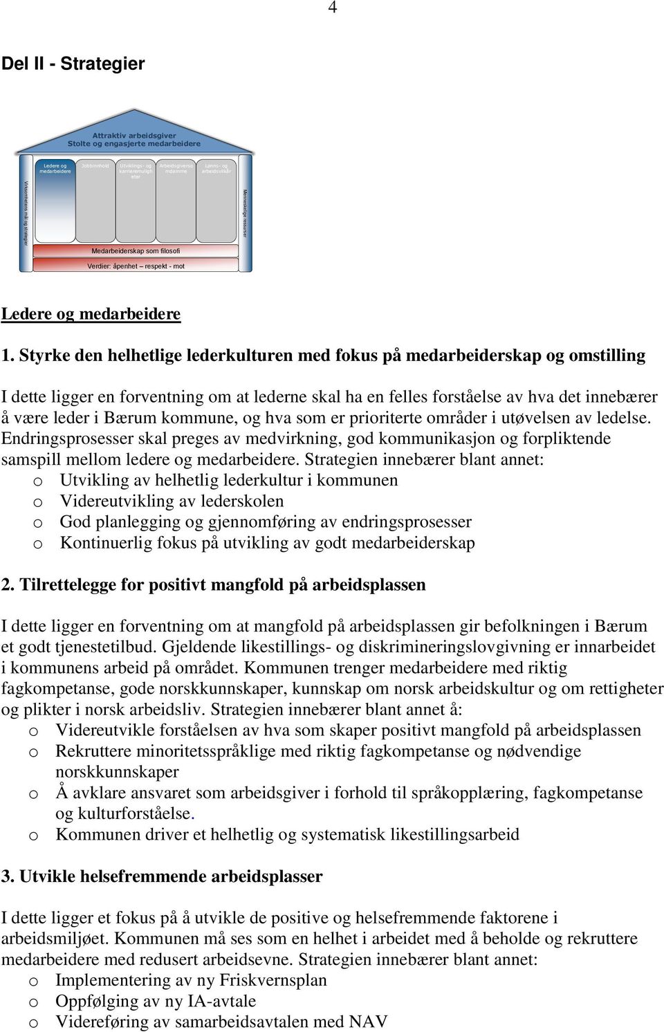 kommune, og hva som er prioriterte områder i utøvelsen av ledelse. Endringsprosesser skal preges av medvirkning, god kommunikasjon og forpliktende samspill mellom ledere og.