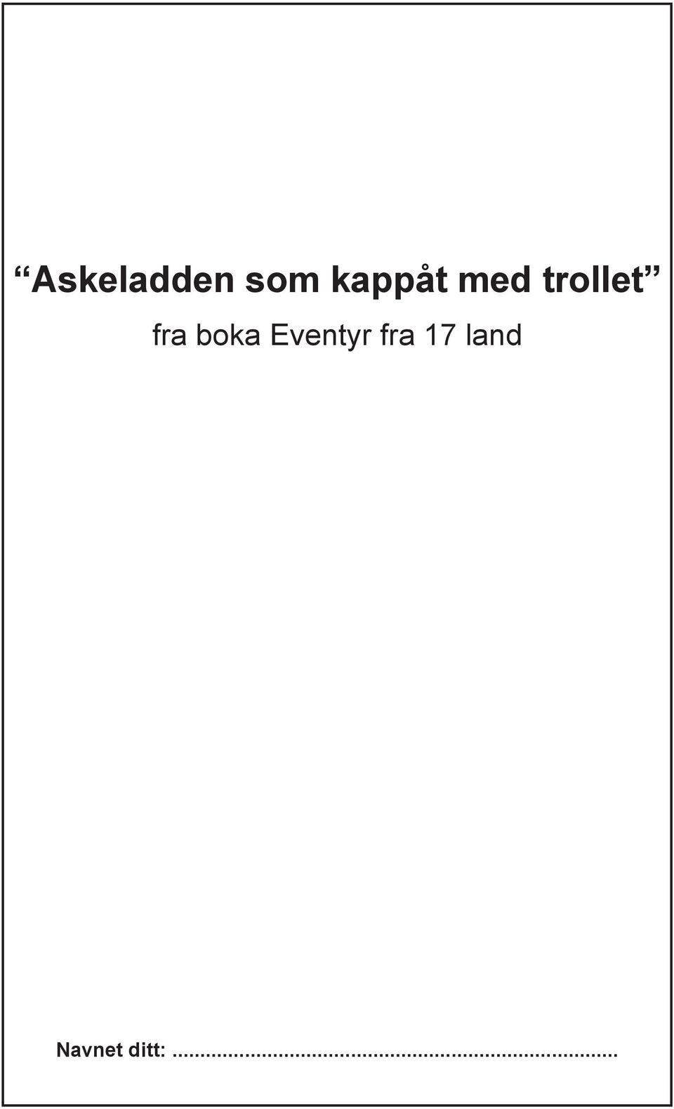 fra boka Eventyr