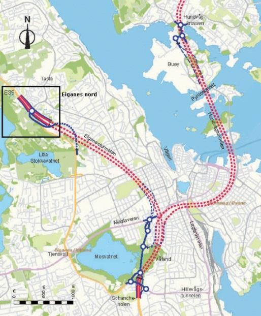 Riksvegar Rogaland Fv 13/Rv 13 Ryfast: Solbakktunnelen: 14,3 km