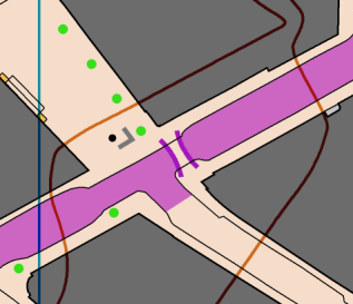 For å unngå uklarheter er det kun brukt 3 ulike grønne flatesymbol på kartene. Det første er lov å passere, mens nr 2 og 3 ikke får passeres. Forbudte veier og graveområder er markert med rosa farge.