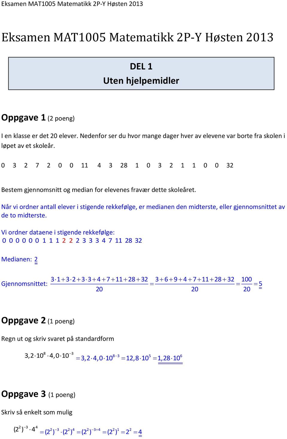 Eksamen MAT1005 Matematikk 2P-Y Høsten PDF Free Download