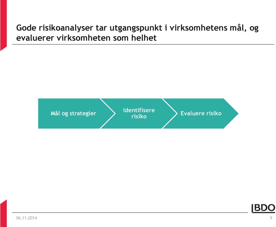 virksomheten som helhet Mål og