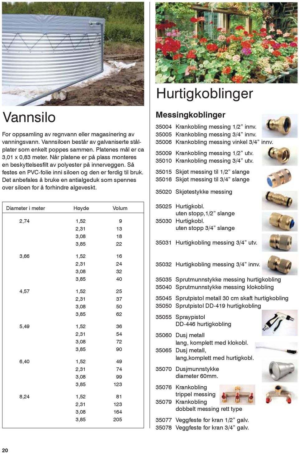 Det anbefales å bruke en antialgeduk som spennes over siloen for å forhindre algeveskt.