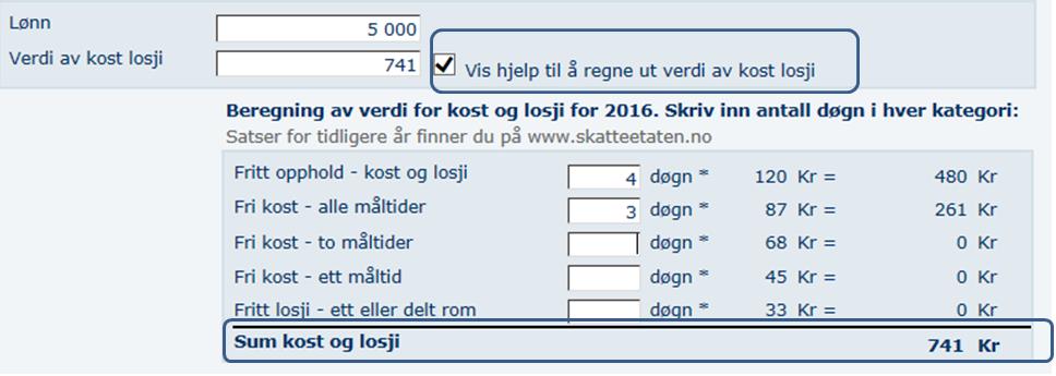 7. Forskuddstrekk Når du fyller ut lønn vil feltet for forskuddstrekk automatisk fylles