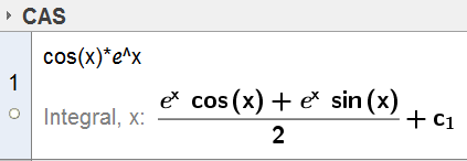 Kapittel 7 Ubestemt integral. Oppgave 7.11 a Åpne GeoGebra 4.2 2 1 Skriv inn 4*e^(2x + 1) og klikk på ikonet for å løse integralet 4 e x dx. Husk å bruke Alt og e for å få eulertallet.