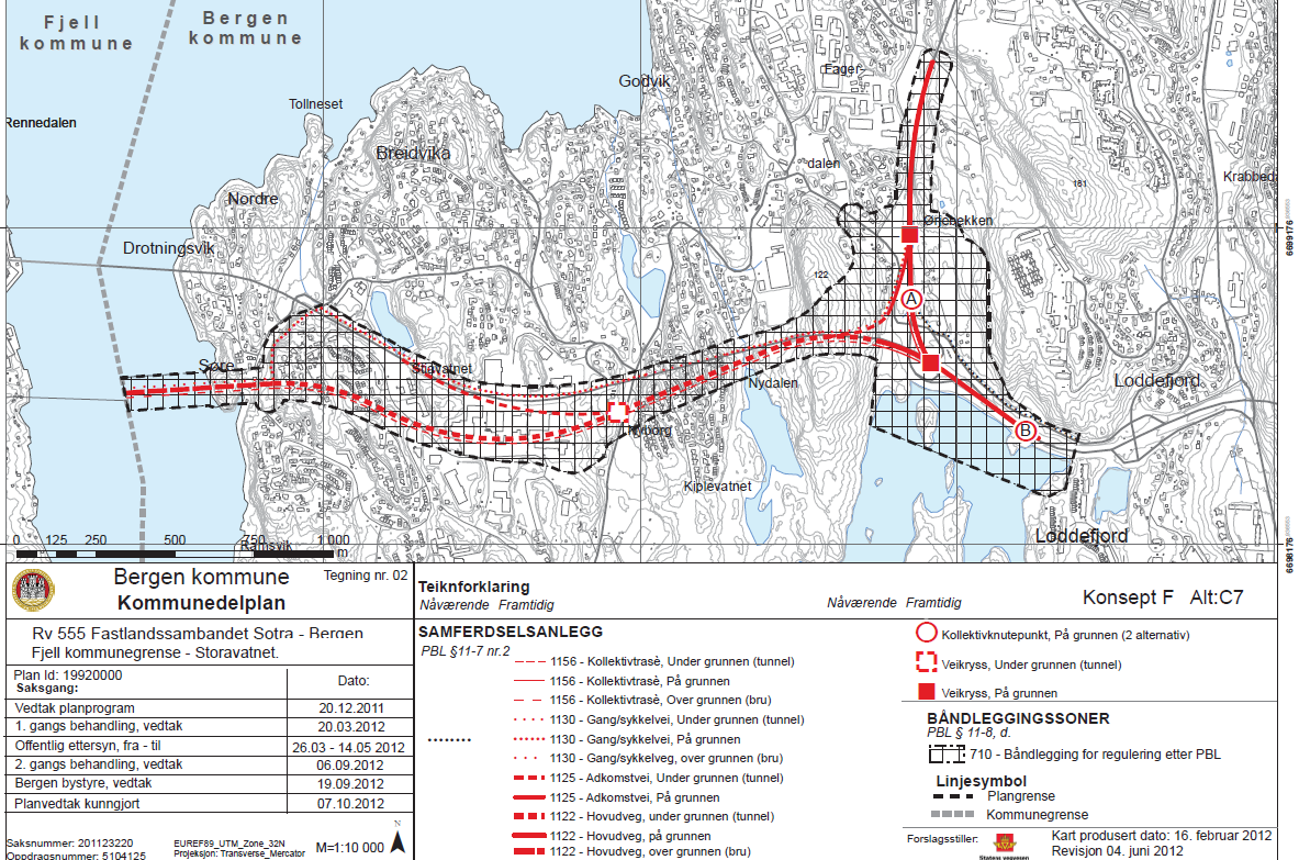 2 Gjeldende planstatus forholdet til andre planer Tiltaket vil berøre områder som i kommuneplanens arealdel i det vesentlege er avsatt til byggeområder (for boliger og grøntområder i Søre