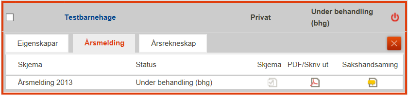 Sakshandsaming Vindauge for sakshandsaming Brukaren klikkar på ikonet for å vise vindauget for sakshandsaming.