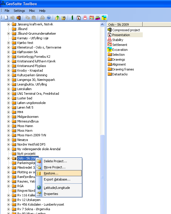 Etter feltarbeidet så blir alle boringene lagt inn i databasen GeoSuite.