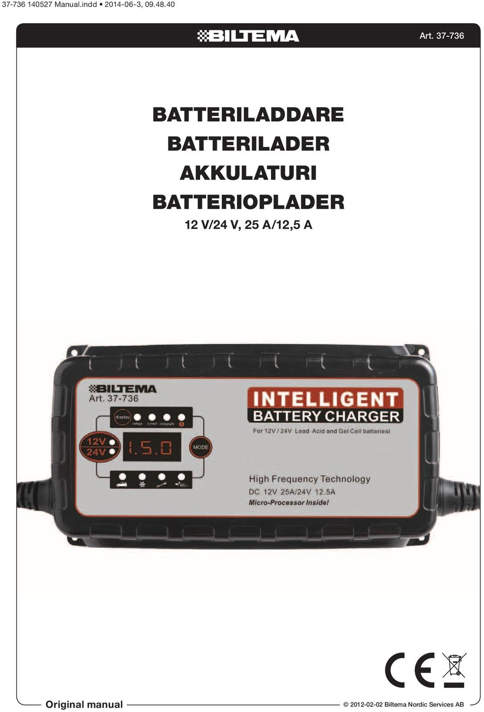 37-736 BATTERILADDARE BATTERILADER