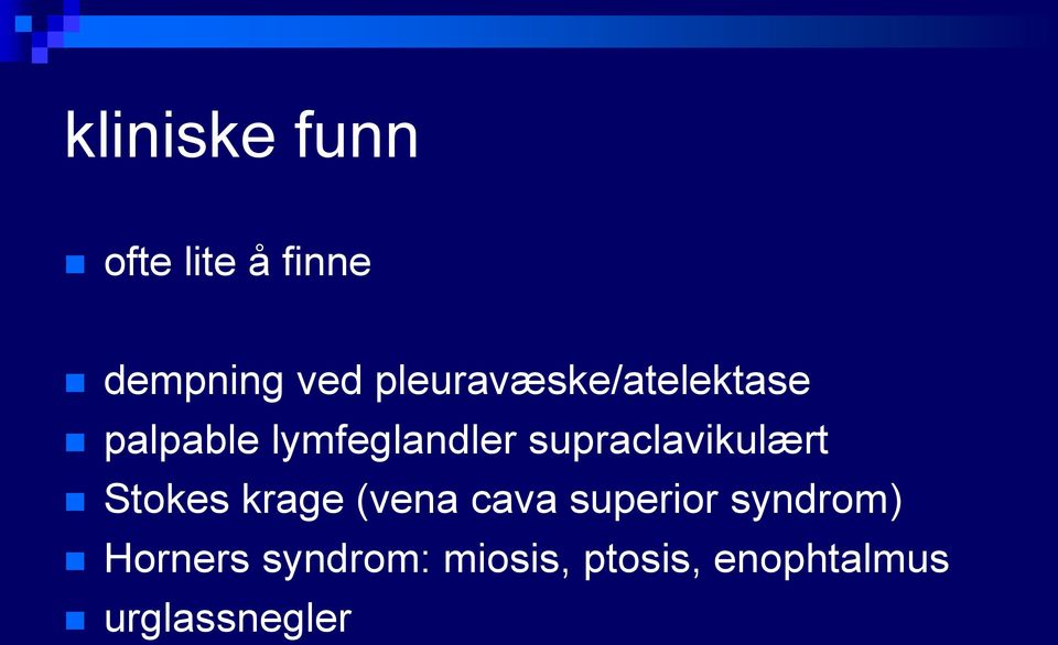 supraclavikulært Stokes krage (vena cava superior