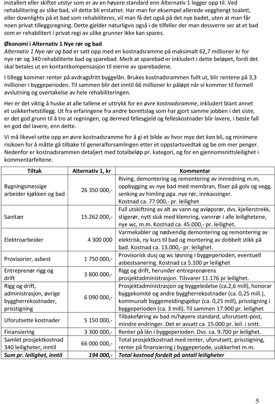 Dette gjelder naturligvis også i de tilfeller der man dessverre ser at et bad som er rehabilitert i privat regi av ulike grunner ikke kan spares.