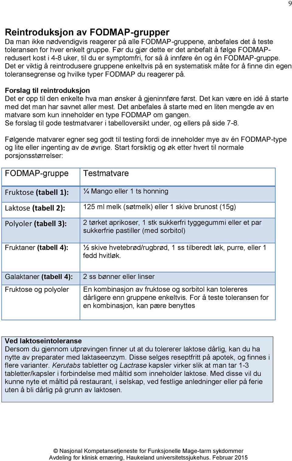 Det er viktig å reintrodusere gruppene enkeltvis på en systematisk måte for å finne din egen toleransegrense og hvilke typer FODMAP du reagerer på.