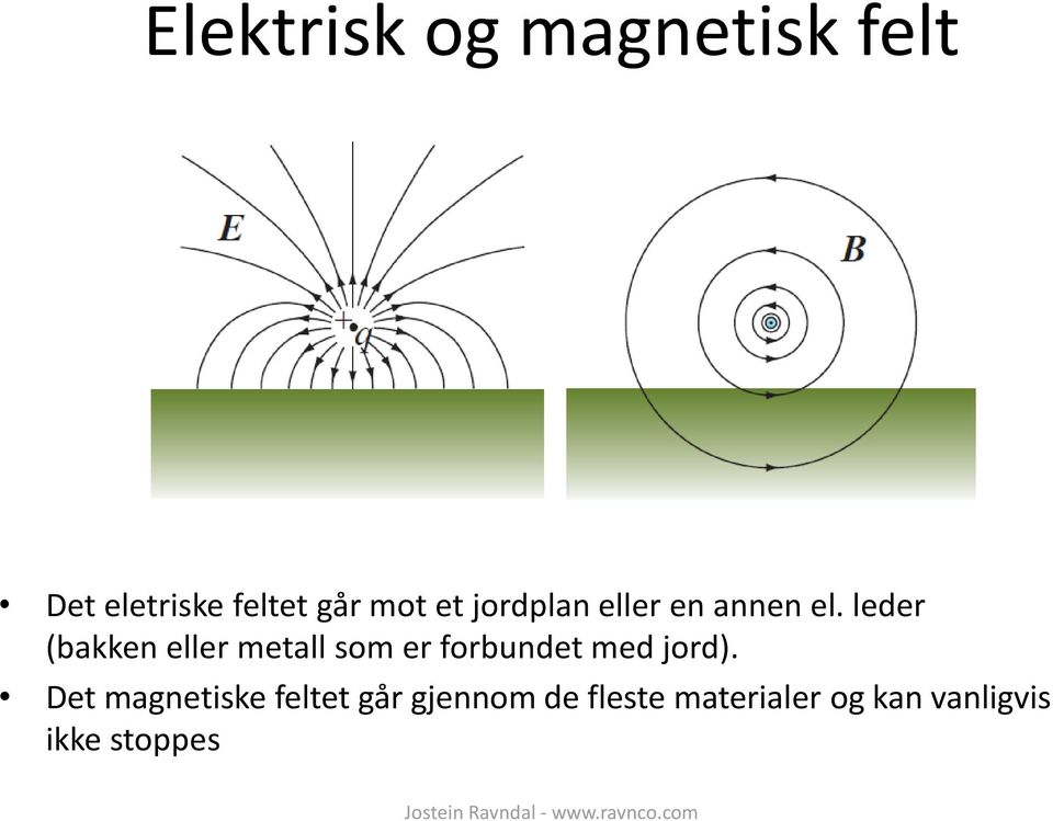 leder (bakken eller metall som er forbundet med jord).