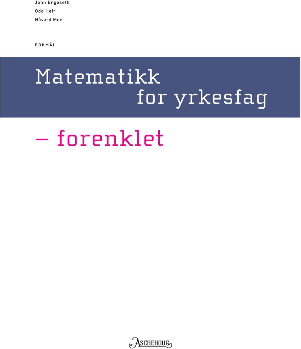 BOKMÅL Matematikk