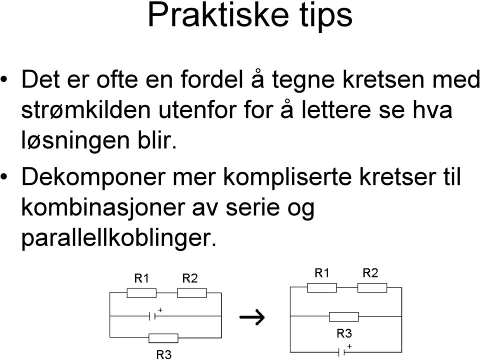 hva løsningen blir.