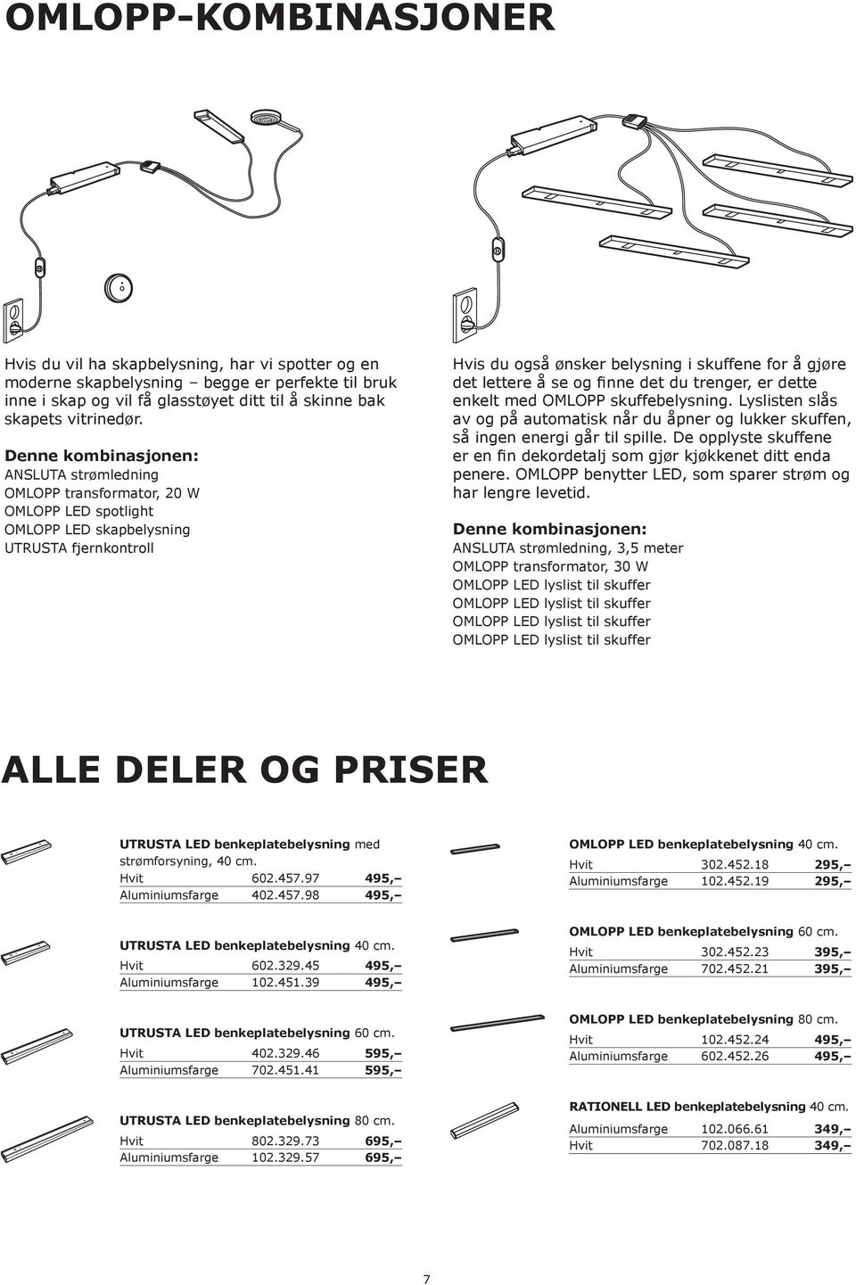 du trenger, er dette enkelt med OMLOPP skuffebelysning. Lyslisten slås av og på automatisk når du åpner og lukker skuffen, så ingen energi går til spille.