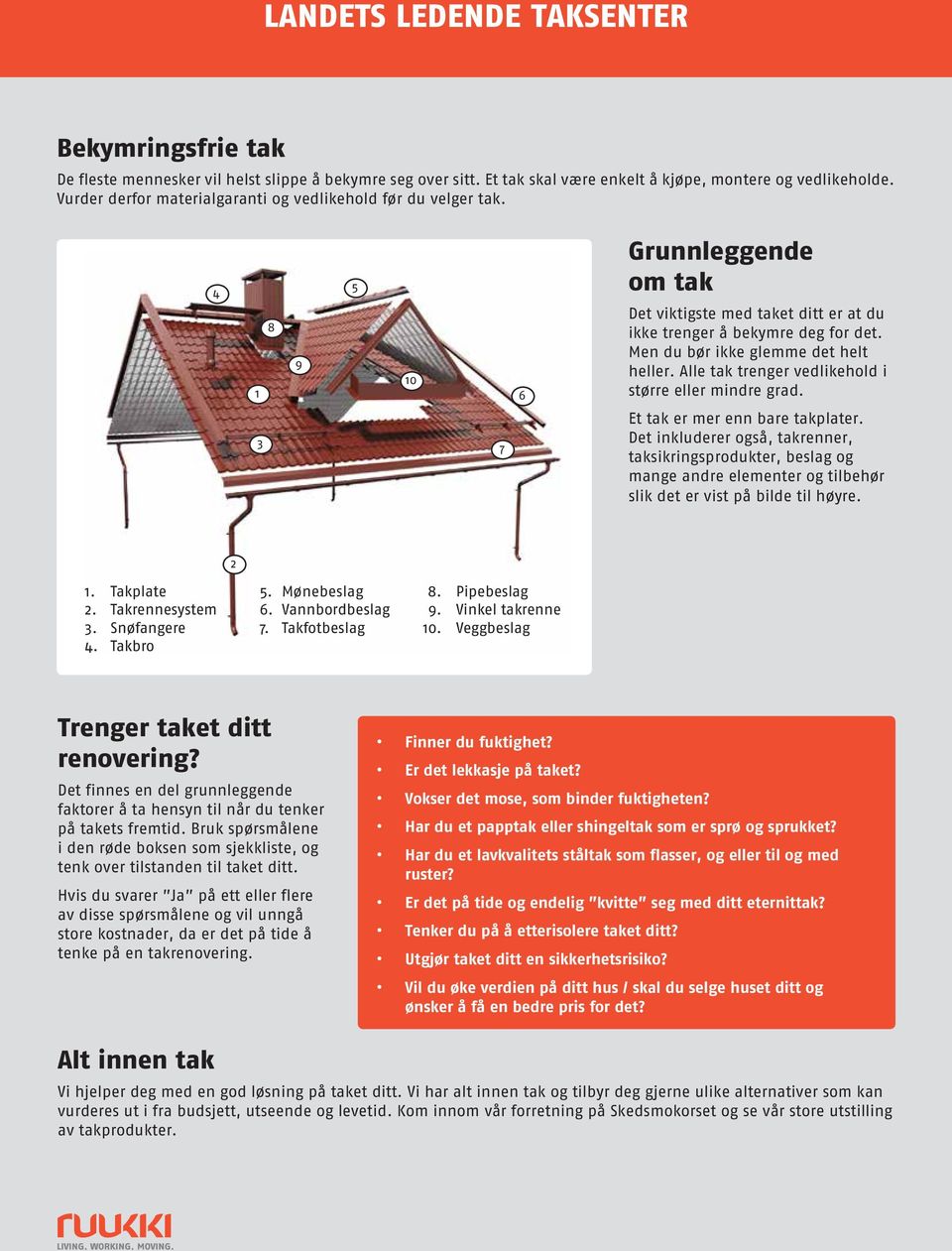 Men du bør ikke glemme det helt heller. Alle tak trenger vedlikehold i større eller mindre grad. Et tak er mer enn bare takplater.