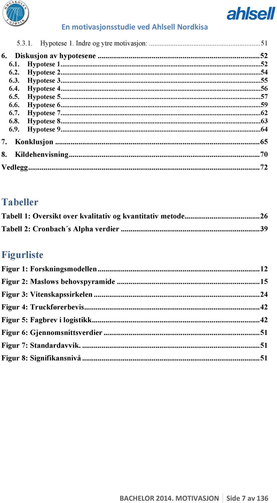 .. 72 Tabeller Tabell 1: Oversikt over kvalitativ og kvantitativ metode... 26 Tabell 2: Cronbach s Alpha verdier... 39 Figurliste Figur 1: Forskningsmodellen... 12 Figur 2: Maslows behovspyramide.