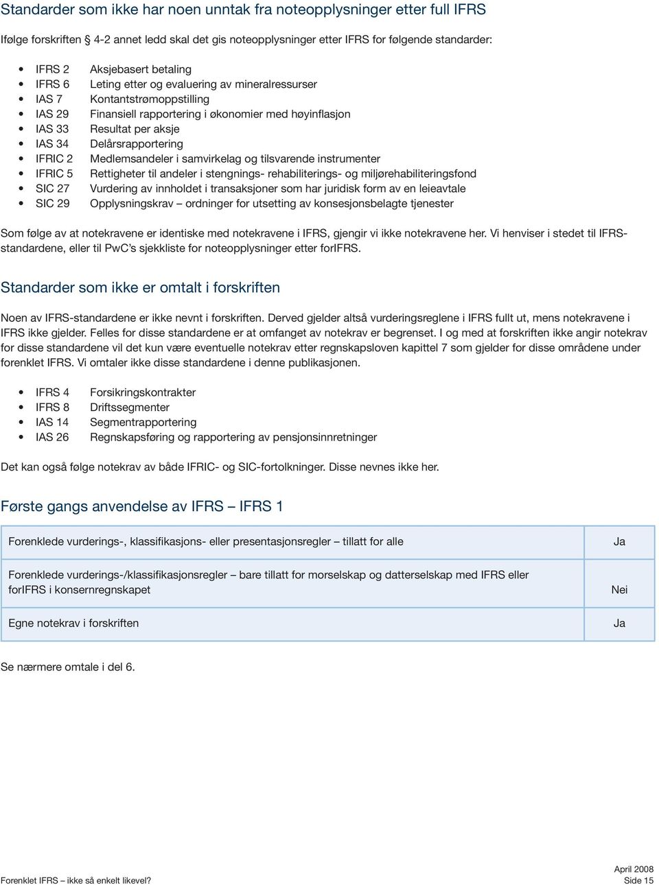 per aksje Delårsrapportering Medlemsandeler i samvirkelag og tilsvarende instrumenter Rettigheter til andeler i stengnings- rehabiliterings- og miljørehabiliteringsfond Vurdering av innholdet i