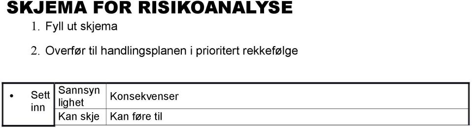 Overfør til handlingsplanen i