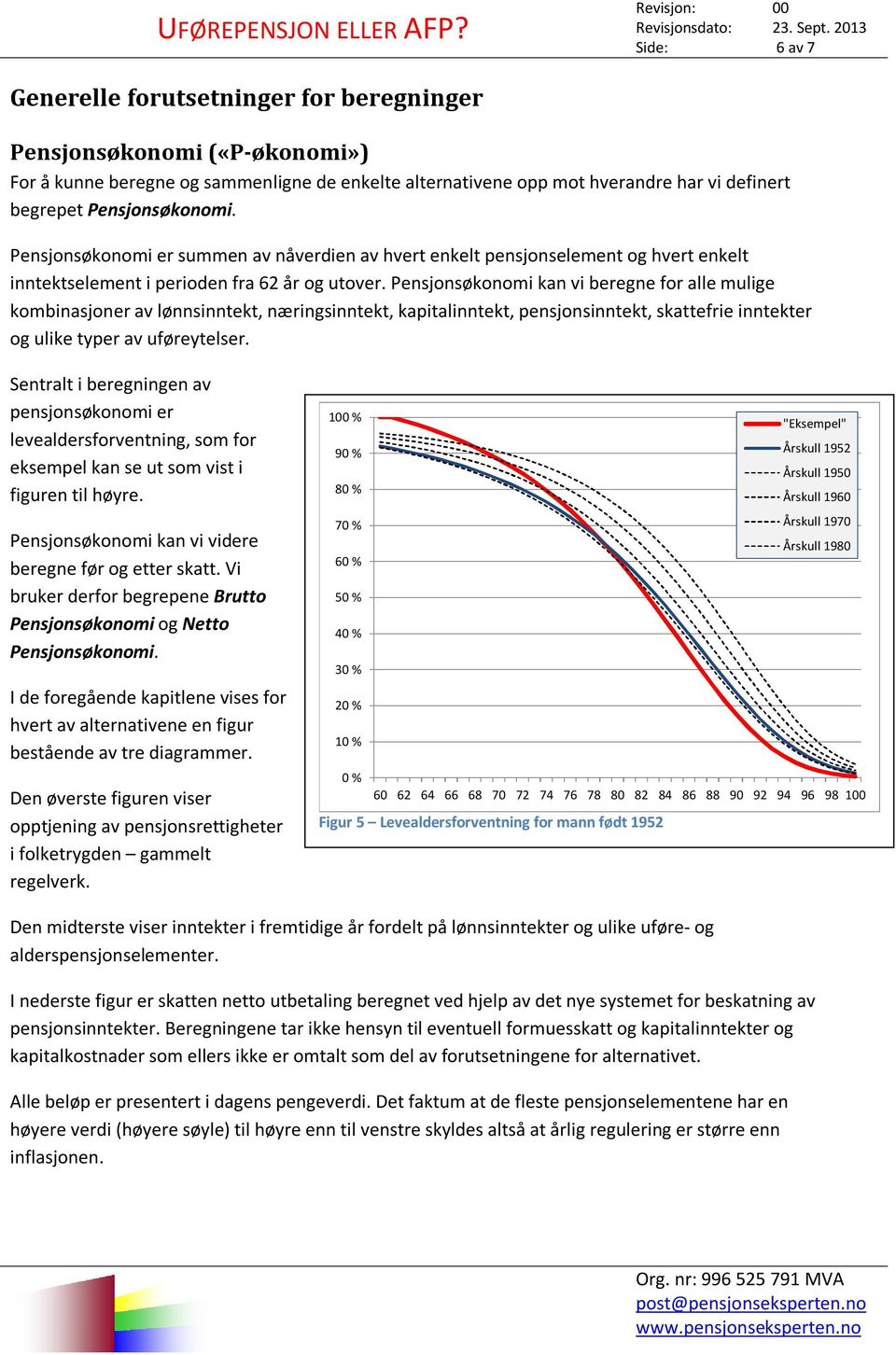 Pensjonsøkonomi. Pensjonsøkonomi er summen av nåverdien av hvert enkelt pensjonselement og hvert enkelt inntektselement i perioden fra 62 år og utover.